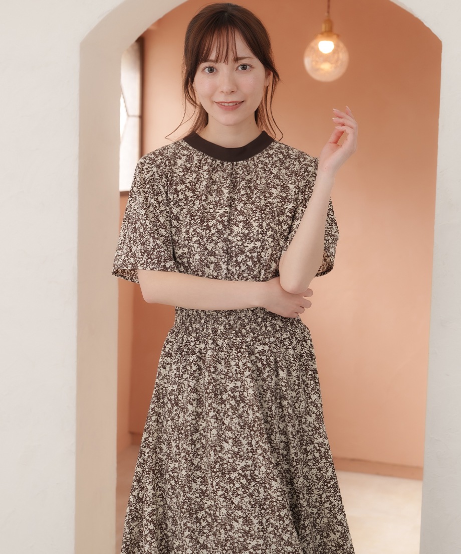 前後2WAYプリントワンピース