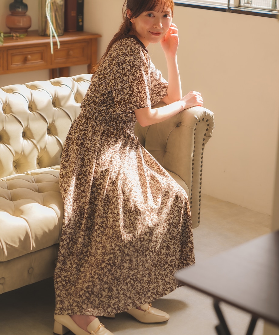 前後2WAYプリントワンピース