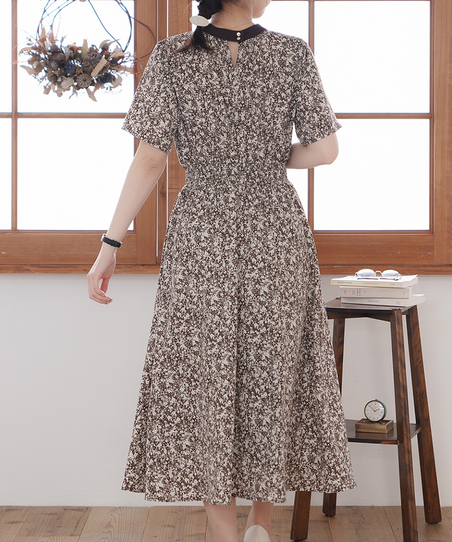 前後2WAYプリントワンピース