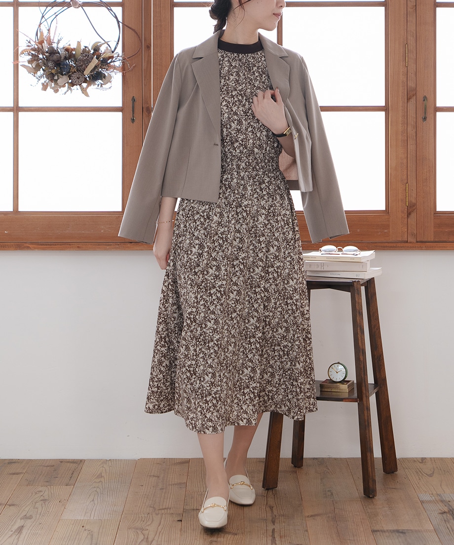 前後2WAYプリントワンピース