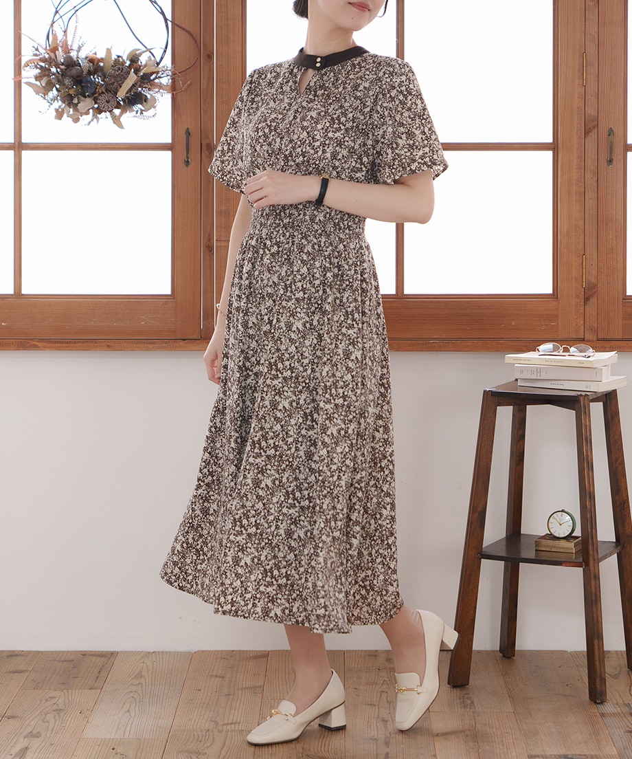 前後2WAYプリントワンピース