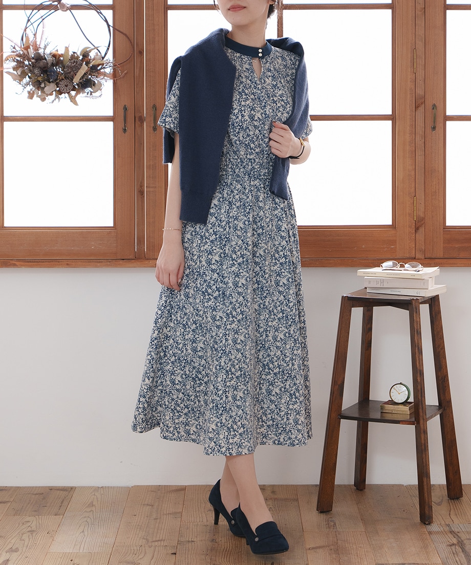 前後2WAYプリントワンピース