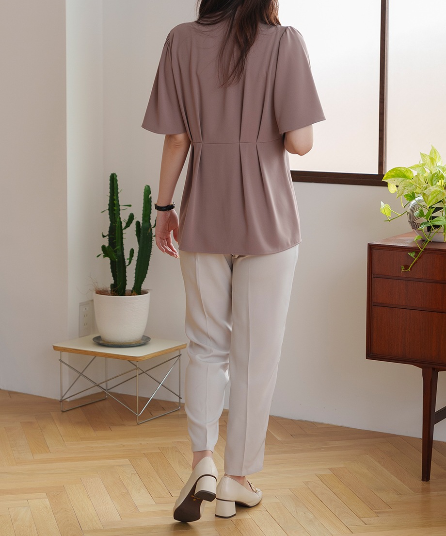 ウエスト配色パンツ