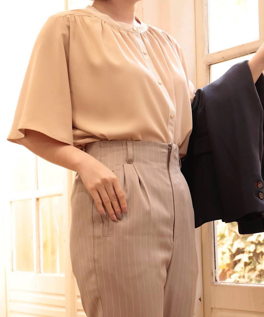 ハイウエストサイドスリットパンツ