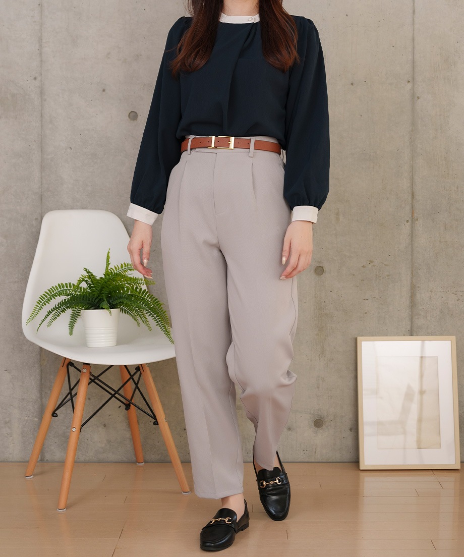 極美品♪ LOEFF Wリバー ベルテッド ロングジレ ベルト付 77,000円 お買い得品 極美品♪ LOEFF Wリバー ベルテッド ロングジレ ベルト付