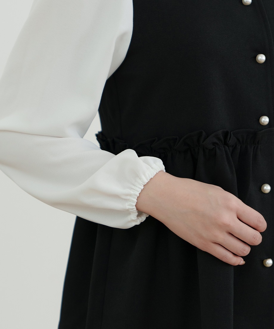 ウーリッシュウエストペプラムベストブラウス