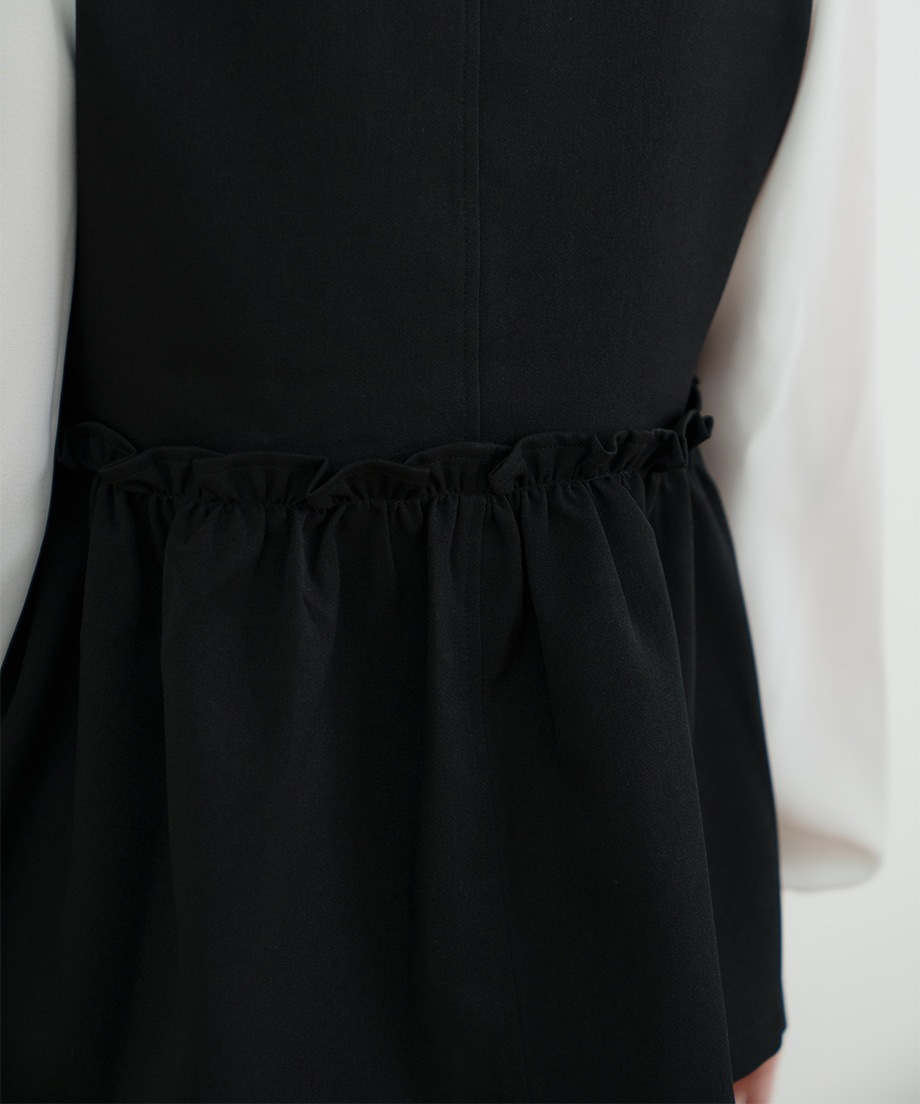 ウーリッシュウエストペプラムベストブラウス