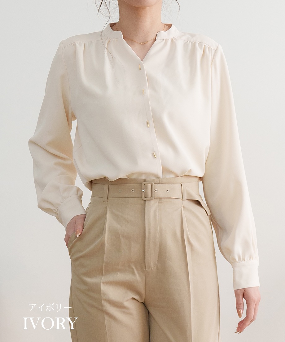 キーネックブラウス（2025SS)