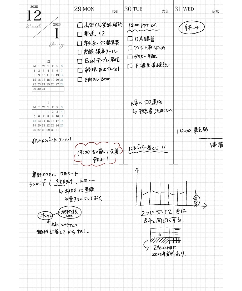【受注生産】差がつくおしごと手帳2026 ［1月はじまり］(送料無料) クーポンコード：3diary2026