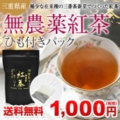 三重県産無農薬紅茶ひも付きパック1.5g×30pメール便|メール便対応送料無料商品|おすすめ商品コーナー