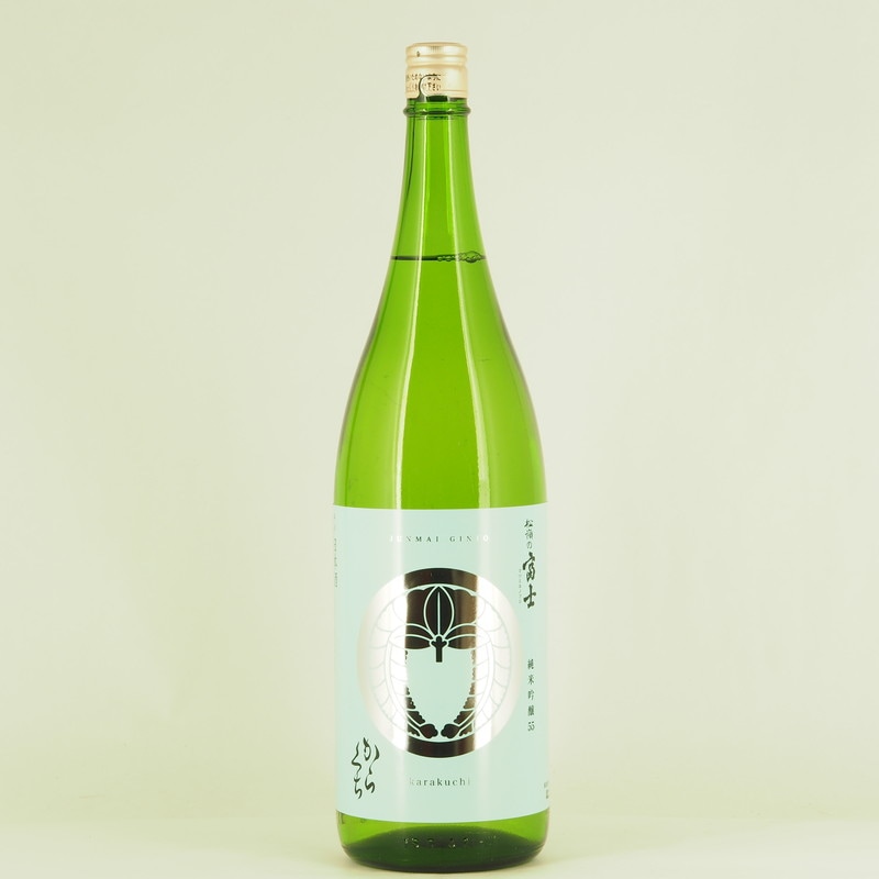 松嶺の富士 家紋ラベル 純米吟醸 からくち 1.8L