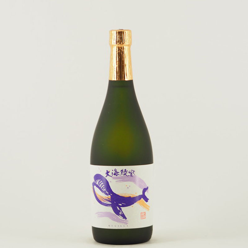 【新品！しつけ糸付き】濃い紫に扇柄♡金彩が綺麗 智恵美人(ちえびじん) 紫光 純米大吟醸酒 中野酒造 販売店