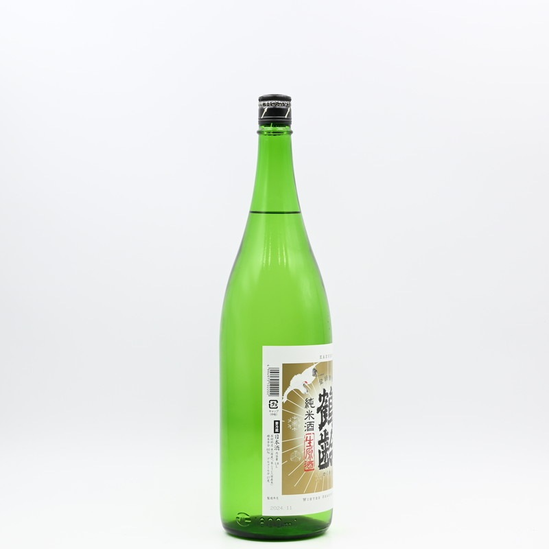 鶴齢 純米酒 しぼりたて 生原酒 1.8L