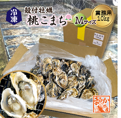 □冷凍 殻付牡蠣「桃こまち」業務用10kg入★ [牡蠣]