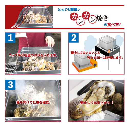活 牡蠣のカンカン焼き 殻付き牡蠣／桃こまち [活牡蠣]
