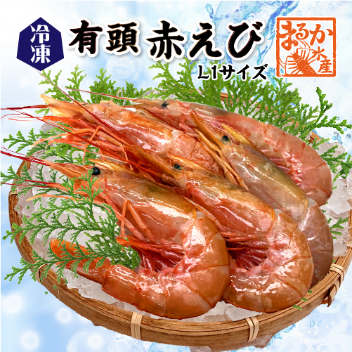 冷凍 有頭赤えび[冷凍海老]