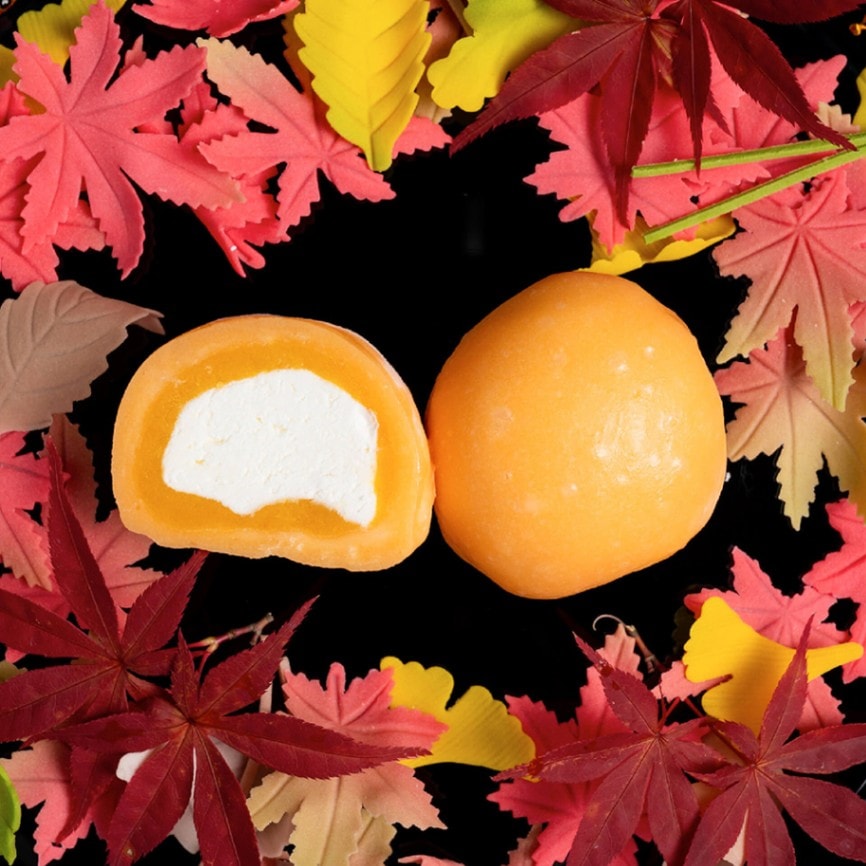 南瓜クリーム大福　紅緋色　（べにひいろ）【PUMPKIN】（秋季限定）２個入り