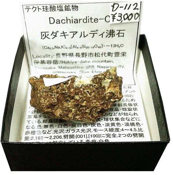 D-112 ����������ǥ�ʨ��(Dachiardite-Ca)