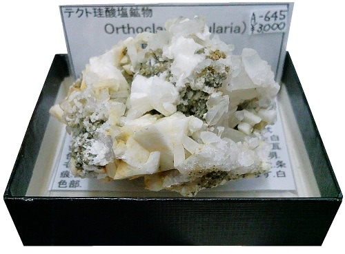 氷長石　正長石　アデュラリア 鉱物標本　鉱物 A-645 正長石(Orthoclase,氷長石,Adularia) | 珪酸塩鉱物,東日本