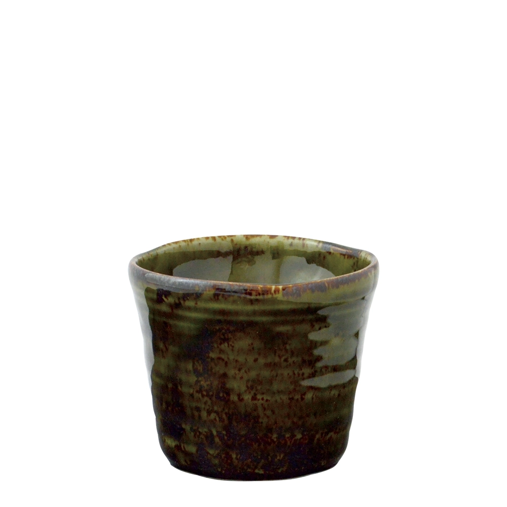 【4個入り】黒織部ロックグラス／容量210ml