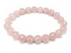 ローズクォーツ8mm多面カットブレスレット恋愛運天然石石街|ローズクオーツ|石種別で探す