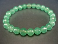天然石3Aライトグリーン色ジェードミラーカット約8ミリ数珠|ヒスイ（翡翠）|石種別で探す
