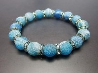 天然石3Aブルーフロストドラゴンアゲート10ミリロンデル数珠|アゲート（瑪瑙）|石種別で探す