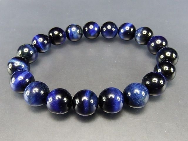 天然石3Aエメラルドブルータイガーアイ約10ミリブレスレット | 石種別