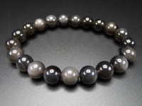 石街まよけ天然石AAAAアイスオブシディアン10mm天眼有りブレスレット|オブシディアン（多色）|石種別で探す