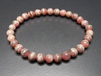 バラ人生インカローズブレスレット縞入り6mm前後女性天然石|インカローズ（薔薇人生）|石種別で探す