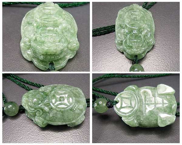 福袋 ストラップ かわいい亀 本翡翠 ヒスイ 高級黄色 艶美麗 誕生日