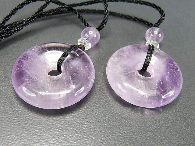 愛の守護石ラベンダーアメジスト丸ネックレス平安扣天然石石街