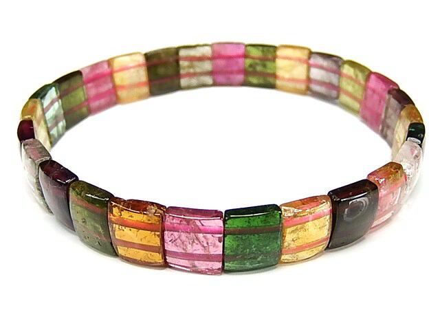 天然 マルチカラートルマリン バングル綺麗に輝く逸品 10月誕生石 逸品天然石高級透明多彩トルマリンバングルブレスレット10月誕生石