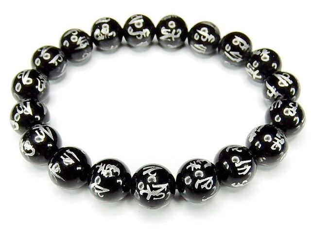 早い者勝ち☘️重厚感抜群 オニキス 数珠 ブレスレット 無骨 王道 デザイン 14mm ロンデル×最高級オニキス数珠ブレスレット 魔よけ&厄除け