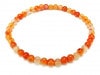 綺麗半透明オレンジ系カルセドニー小玉約4mm天然石ブレスレット