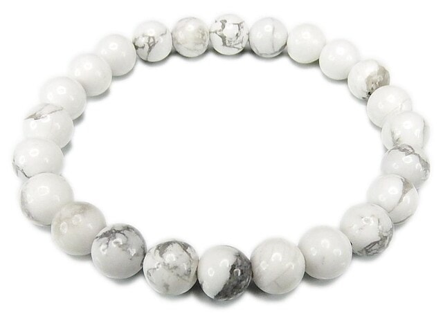 AA+ハウライト8mm弱数珠ブレスレット天然石平穏叡知石街 | 新商品一覧