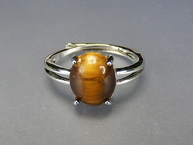 タイガーアイ天然石指輪約12号金運仕事運パワーストーンU0369