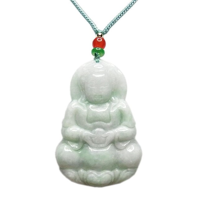 AAA観音菩薩彫り観音様ひすい本翡翠天然石ネックレス | 彫り物各種