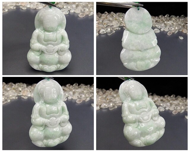 AAA観音菩薩彫り観音様ひすい本翡翠天然石ネックレス | 彫り物各種