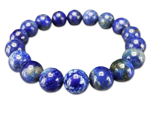 ラピスラズリ 10mm ラピスラズリ約10mm強天然石ブレスレット9月12月の誕生石幸運の