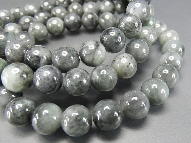 黒翡翠約8mm天然石黒ひすいブレスレット数珠本翡翠ジェダイト五徳魔石