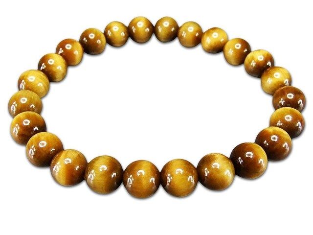 色合い良好良質4A天然石タイガーアイ約8mmブレスレット数珠 | 石 色合い良好良質4A天然石タイガーアイ約8mmブレスレット数珠 | 石