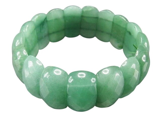 アベンチュリン多面カット超大バングルブレスレットストレス回復天然石