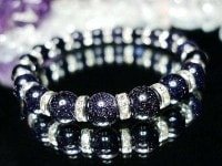 4Aブルーゴールドストーン約8ミリロンデルブレス『出会い運・金運』|ゴールドストーン|石種別で探す