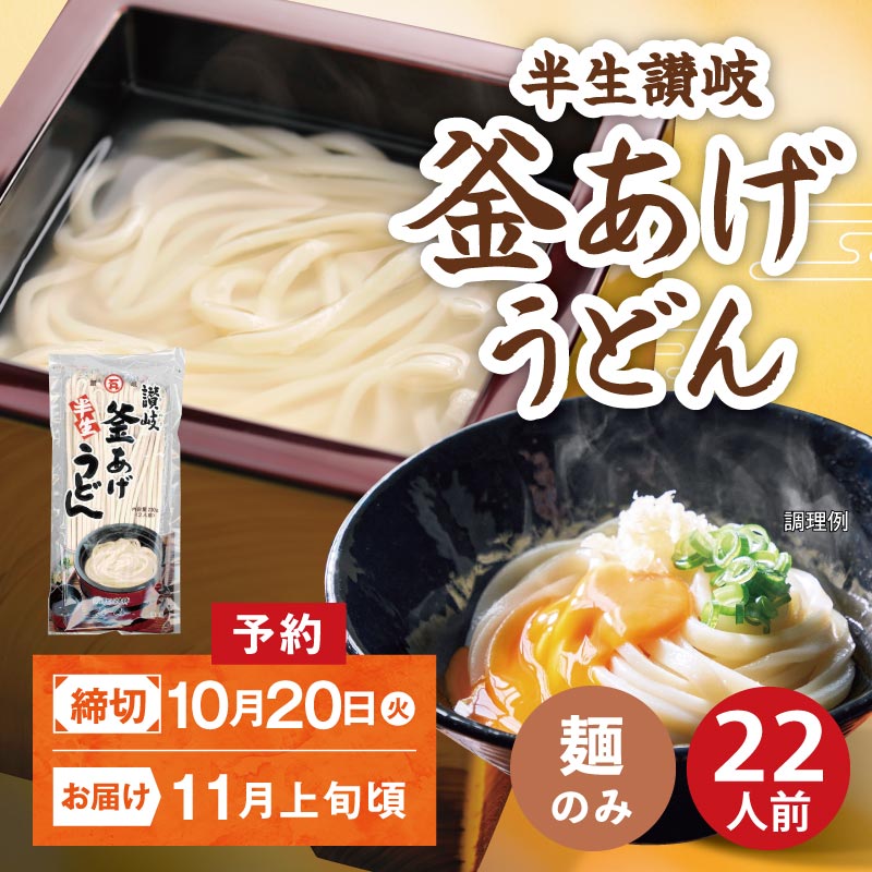 【予約・11月上旬頃発送】KDM-11 半生讃岐釜あげうどん麺のみ【送料込※】