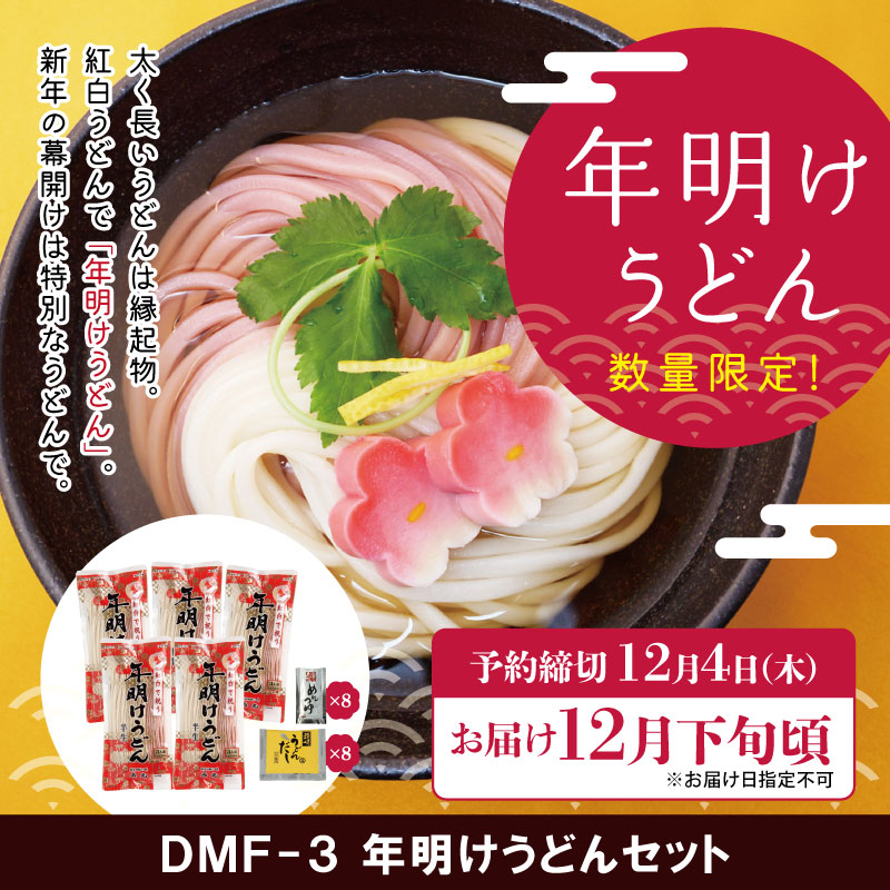 【予約・数量限定】DMF-3 年明けうどんセット【送料込※】