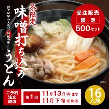 【第1回受注・予約】DMF-2 半生味噌打ち込みうどん 16人前セット【送料込※】