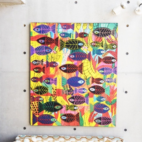 2 バリ絵画 Amazon.co.jp: MANJA PIC-0099-D バリ絵画 波の絵 額縁付き ウエーブ