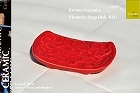 プルメリアソープディッシュレッド Kevara Ceramics(クバラセラミックス)製|アメニティグッズ|インテリア小物