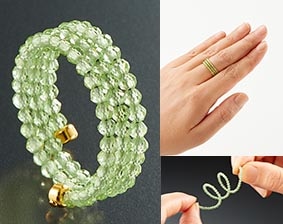 【おトク】 ペリドット3連フリーリング 日用品から | 宝石・アクセサリー | アクセサリー